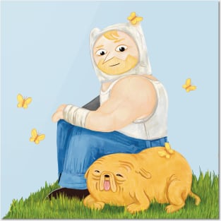 Farm world Finn and Jake - Fionna and Cake / Adventure Time fan art Posters and Art